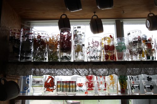 Near Portage La Prairie, Manitoba- Vivian Proden owns Junk for Joy just East of  Portage La Prairie, Manitoba on Hyw. #1 - Vivian, 84, is retiring after 34 years in the junk business and is having a 50% off sale starting this Friday- Old drinking glasses for sale. See Bill Redekop Story- May 13, 2015   (JOE BRYKSA / WINNIPEG FREE PRESS)