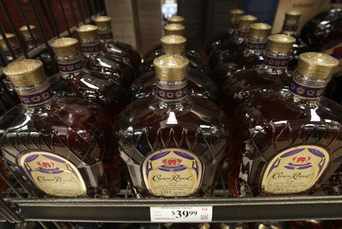 Whiskey for sale at MLCC Liquor Mart at 469 River Avenue-See Kristin Annable- May14, 2015   (JOE BRYKSA / WINNIPEG FREE PRESS)