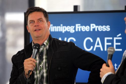 Comedian Jim Breuer, who carved out his pop culture niche on Saturday Night Live in the late '90s with a character that truly needs no explanation, sat down for an interview this morning at the Free Press News Cafe. BORIS MINKEVICH/WINNIPEG FREE PRESS May 15, 2015
