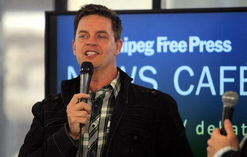 Comedian Jim Breuer, who carved out his pop culture niche on Saturday Night Live in the late '90s with a character that truly needs no explanation, sat down for an interview this morning at the Free Press News Cafe. BORIS MINKEVICH/WINNIPEG FREE PRESS May 15, 2015