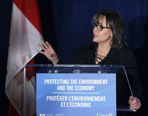 Federal Environment Minister  Leona Aglukkaq at the environmental announcement at the Inn at The Forks Friday. Larry Kusch story Wayne Glowacki / Winnipeg Free Press May 15 2015