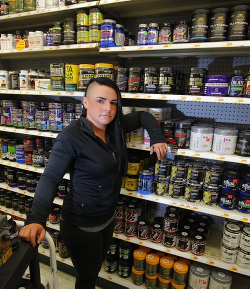 Muscle supplement special for 49.8. Charting the wild west territory for muscle supplement regulations in Canada. Muscles by Meyers is one of the good guys... Bridget Ridley poses for a photo with some of the products sold at Muscles by Meyers at 483 William Ave. BORIS MINKEVICH/WINNIPEG FREE PRESS May 20, 2015