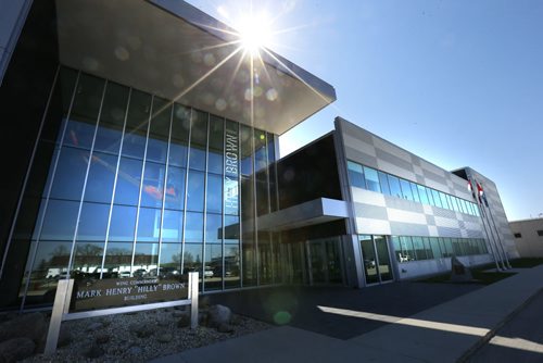 The Wing Commander Mark Henry "Hilly" Brown building at Southport near Portage la Prairie which has two full motion flight simulators.    Martin Cash story. Wayne Glowacki / Winnipeg Free Press May 20 2015