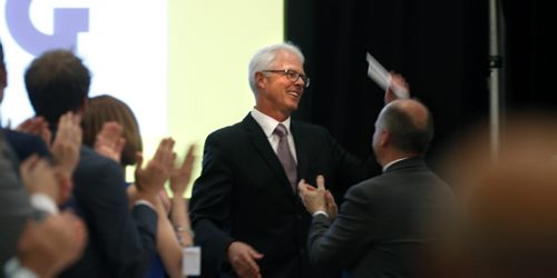 Bill Morrissey, ousted head of Yes! Winnipeg gave a speech at the Winnipeg Chamber of Commerce event called Celebrate Winnipeg and got a standing ovation. Martin Cash Story  Wayne Glowacki / Winnipeg Free Press May 21 2015