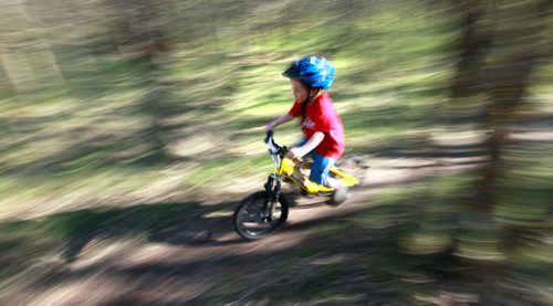 PHOTO FEATURE - Age is not a handicap in the "kids" portion of the Wednesday evening mountain bike races at Birds Hill Bird's Hill Park. If you can ride a bicycle without training wheels, you're in! May 20, 2015 - (Phil Hossack / Winnipeg Free Press)