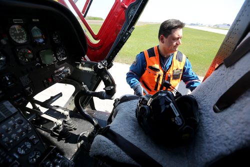 STARS air ambulance pilot Jason Graveline, Saturday, May 23, 2015. (TREVOR HAGAN/WINNIPEG FREE PRESS)