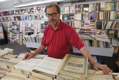 Peter Sarmatiuk, 65, owner of Tredwell Music Centre, the last printed music store in Winnipeg and likely in Canada, is closing down after 80 years. Peter has owned it for the last 40.-See Geoff Kirbyson story May 25, 2015   (JOE BRYKSA / WINNIPEG FREE PRESS)