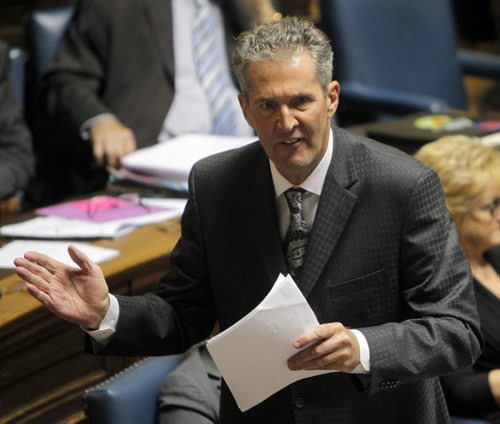 LEG - Brian Pallister in the house during question period. BORIS MINKEVICH/WINNIPEG FREE PRESS May 26, 2015