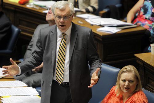 LEG - Greg Selinger in the house during question period. BORIS MINKEVICH/WINNIPEG FREE PRESS May 26, 2015