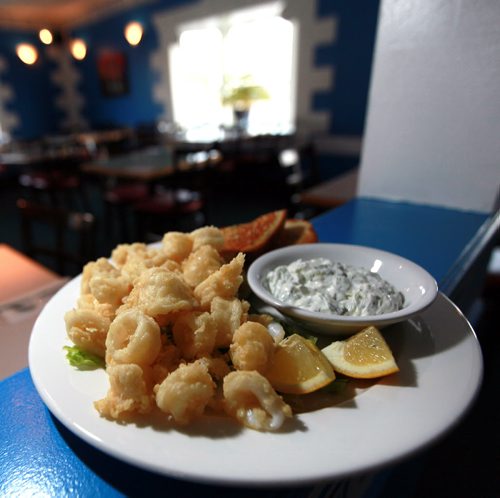 Calamari at Olympia Diner. See Marion Warhaft's review. May26, 2015 - (Phil Hossack / Winnipeg Free Press)