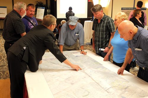 Residents were invited to attend a public information session to view the functional design of Stage 2 of the Southwest Transitway, the extension from Jubilee Avenue to the University of Manitoba. BORIS MINKEVICH/WINNIPEG FREE PRESS May 28, 2015