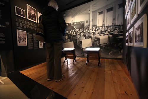 The Childhood Denied, Indian Residential Schools and their Legacy exhibit in the Canadian Journey's Gallery at the Canadian Museum for Human Rights.  See story on Truth and Reconciliation Conference report.   May 28, 2015 Ruth Bonneville / Winnipeg Free Press