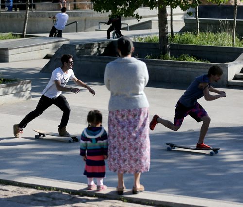 Skateboarding at The Forks, Winnipeg, Saturday, May 30, 2015. (TREVOR HAGAN/WINNIPEG FREE PRESS)