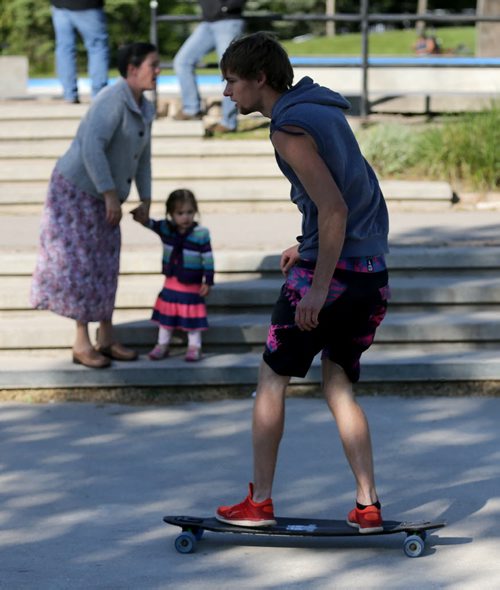 Skateboarding at The Forks, Winnipeg, Saturday, May 30, 2015. (TREVOR HAGAN/WINNIPEG FREE PRESS)