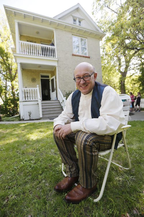May 31, 2015 - 150531  -  Marc Caron, great grandson of Charles Caron educates visitors to the Caron House during the Doors Open event  Sunday, May 31, 2015. John Woods / Winnipeg Free Press
