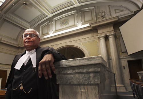 Retired Crown attorney David Rampersad at the Manitoba Law Courts -See Kevin Rollason story- June 01, 2015   (JOE BRYKSA / WINNIPEG FREE PRESS)