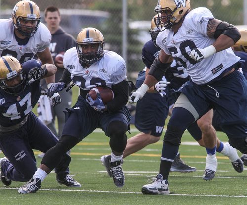 Cameron Marshall (32) during day 4 of the Winnipeg Blue Bomber training camp Wednesday morning. 150603 - Wednesday, June 03, 2015 -  MIKE DEAL / WINNIPEG FREE PRESS