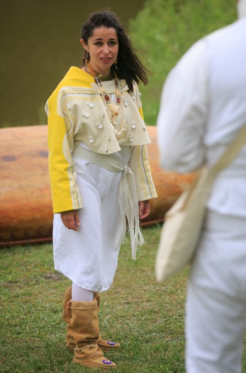 PJ Prudat, a Toronto-native of Metis descent, performs as Cleopatra in the reworking of the classic Antony and Cleopatra for Shakespeare in the Ruins. Torontonian Sarah Kitz's new version is set on the pre-Confederation plains of Manitoba during the fur trade. The performance runs June 4th to June 27th. June 03, 2015 - MELISSA TAIT / WINNIPEG FREE PRESS