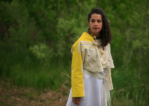 PJ Prudat, a Toronto-native of Metis descent, performs as Cleopatra in the reworking of the classic Antony and Cleopatra for Shakespeare in the Ruins. Torontonian Sarah Kitz's new version is set on the pre-Confederation plains of Manitoba during the fur trade. The performance runs June 4th to June 27th. June 03, 2015 - MELISSA TAIT / WINNIPEG FREE PRESS