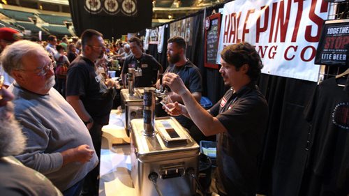 Flatlanders Beer Festival. Some wider shots, including local craft beer companies like Half Pints. General shots to go with future beer review story by Ben. BORIS MINKEVICH/WINNIPEG FREE PRESS June 4, 2015