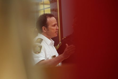 Superintendent Danny Smyth  talks to the media about the positive ID of Audrey Desjarlais from a DNA match after her remains were recovered from the Red River earlier this year.  See story.   June 5, 2015 Ruth Bonneville / Winnipeg Free Press