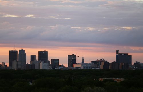 Sunrise over Winnipeg seen from Westview Park, aka Garbage Hill, Saturday, June 6, 2015. (TREVOR HAGAN/WINNIPEG FREE PRESS)