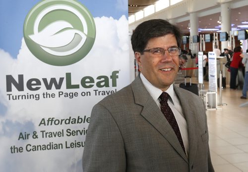 Jim Young, NewLeaf's CEO at the James A Richardson Airport Monday to announce Winnipeg will be home to the company's head quarters. Geoff Kirbyson story. Wayne Glowacki / Winnipeg Free Press June 8 2015