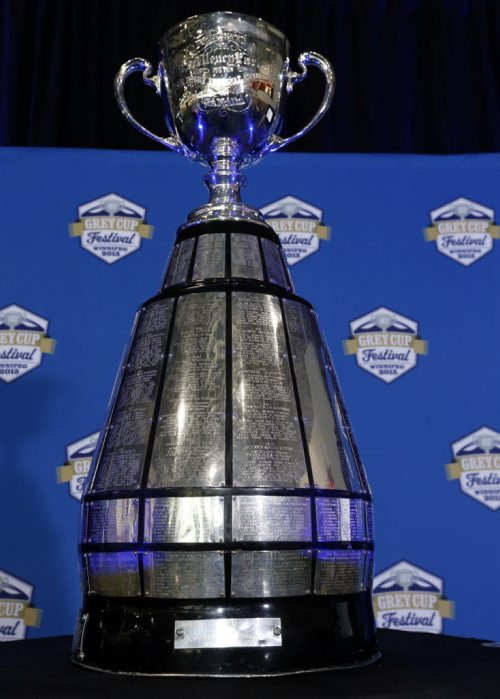 The Grey Cup at the University of Winnipegs Health & RecPlex  for the announcement of the 103rd Grey Cup Festival events Nov.25-29. Scott Billeck story. Wayne Glowacki / Winnipeg Free Press June 9 2015