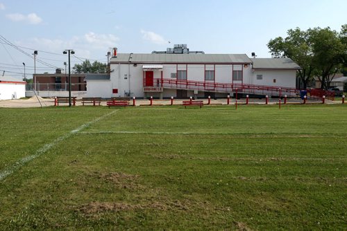 LOCAL -Some soccer fields around the city shot for story on neglect of such public areas. Bord-Aire Commnity Centre at 471 Hampton St. has some big trees that hang over and have some damage. BORIS MINKEVICH/WINNIPEG FREE PRESS June 9, 2015