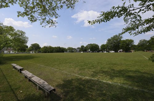 The soccer field behind the Discovery Children's Centre south of Silver Ave. along Berry St. Re: concerns about the condition of the field. Wayne Glowacki / Winnipeg Free Press June 10 2015