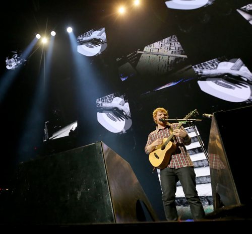 Ed Sheeran performs at MTS Centre, Friday, June 12, 2015. (TREVOR HAGAN/WINNIPEG FREE PRESS)