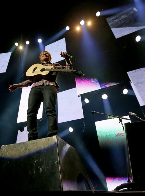 Ed Sheeran performs at MTS Centre, Friday, June 12, 2015. (TREVOR HAGAN/WINNIPEG FREE PRESS)