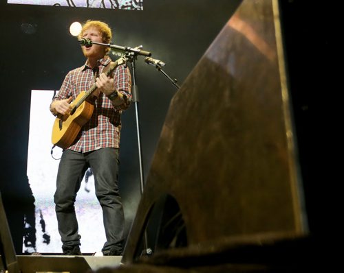 Ed Sheeran performs at MTS Centre, Friday, June 12, 2015. (TREVOR HAGAN/WINNIPEG FREE PRESS)