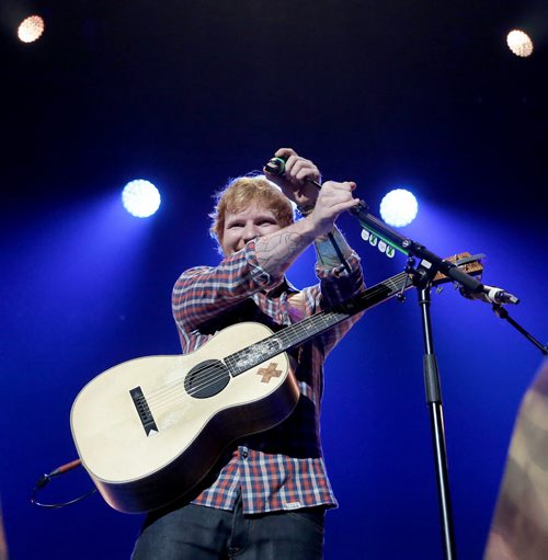 Ed Sheeran performs at MTS Centre, Friday, June 12, 2015. (TREVOR HAGAN/WINNIPEG FREE PRESS)