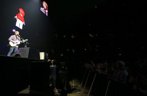 Ed Sheeran performs at MTS Centre, Friday, June 12, 2015. (TREVOR HAGAN/WINNIPEG FREE PRESS)