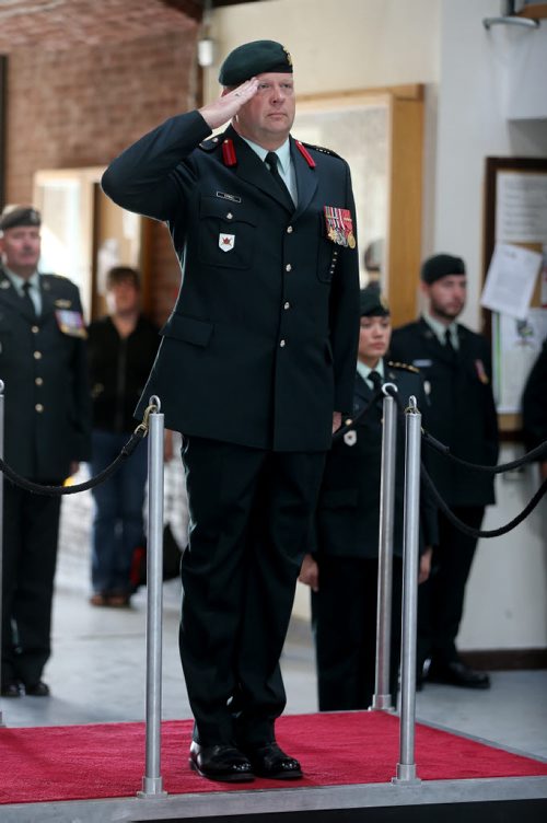 Representatives of each of the 13 Army Reserve Units attended a Change of Command Ceremony at Minto Armouries from Colonel Ross Ermel to Colonel Geoffrey Abthorpe, Saturday, June 13, 2015. (TREVOR HAGAN/WINNIPEG FREE PRESS)