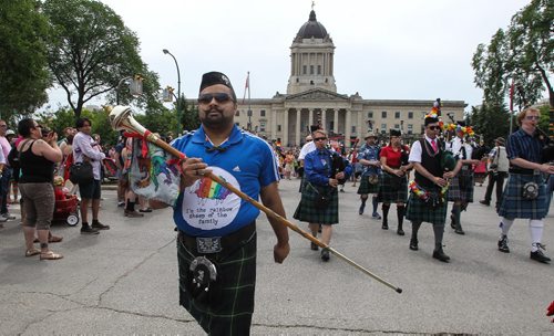 Hundreds showed up to take part in the 28th Anniversary of the Winnipeg Pride Parade Sunday afternoon. 150614 - Sunday, June 14, 2015 -  MIKE DEAL / WINNIPEG FREE PRESS