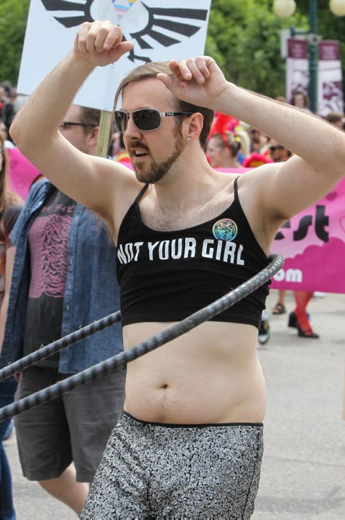 Hundreds showed up to take part in the 28th Anniversary of the Winnipeg Pride Parade Sunday afternoon. 150614 - Sunday, June 14, 2015 -  MIKE DEAL / WINNIPEG FREE PRESS