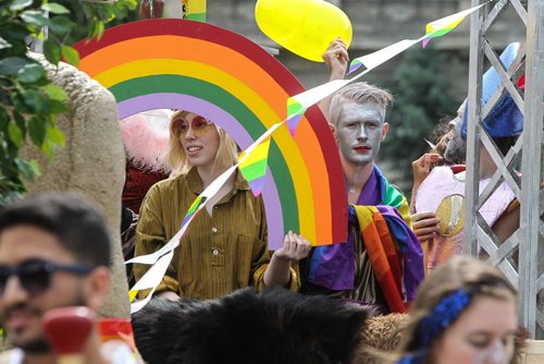 Hundreds showed up to take part in the 28th Anniversary of the Winnipeg Pride Parade Sunday afternoon. 150614 - Sunday, June 14, 2015 -  MIKE DEAL / WINNIPEG FREE PRESS