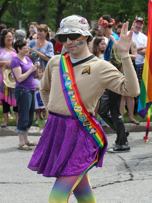 Hundreds showed up to take part in the 28th Anniversary of the Winnipeg Pride Parade Sunday afternoon. 150614 - Sunday, June 14, 2015 -  MIKE DEAL / WINNIPEG FREE PRESS