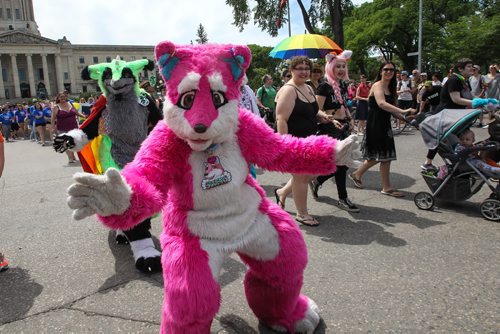 Hundreds showed up to take part in the 28th Anniversary of the Winnipeg Pride Parade Sunday afternoon. 150614 - Sunday, June 14, 2015 -  MIKE DEAL / WINNIPEG FREE PRESS