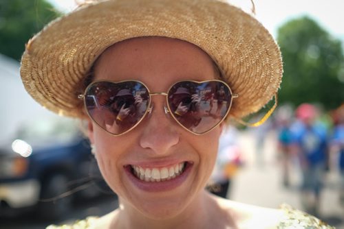 Laura Olafson is all smiles as she takes part in the 28th Anniversary of the Winnipeg Pride Parade Sunday afternoon. 150614 - Sunday, June 14, 2015 -  MIKE DEAL / WINNIPEG FREE PRESS