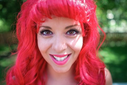 Teela Tomassetti is all smiles as she takes part in the 28th Anniversary of the Winnipeg Pride Parade Sunday afternoon. 150614 - Sunday, June 14, 2015 -  MIKE DEAL / WINNIPEG FREE PRESS