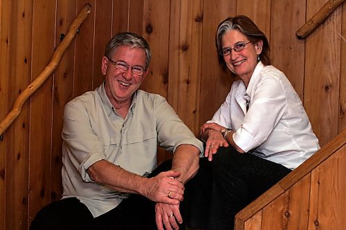 BORIS MINKEVICH / WINNIPEG FREE PRESS  071114 Denny Kells and his wife Eryl Kells pose for a photo in their home. They are to go with a story on &quot;Power Couples&quot;