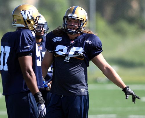 SPORTS - CFL - WINNIPEG BLUE BOMBERS - #29 Garrett Waggoner.  BORIS MINKEVICH/WINNIPEG FREE PRESS June 16, 2015