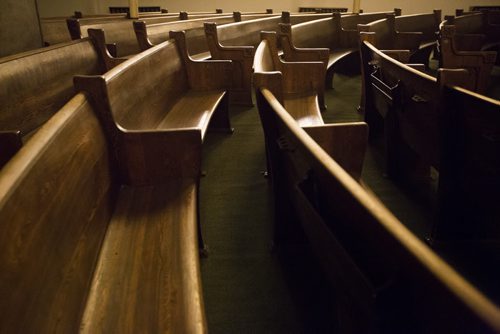 The Heritage North End Church in Winnipeg is up for sale for less than the price of a starter home on Tuesday, June 16, 2015.  The curved pews are beautiful originals. Mikaela MacKenzie / Winnipeg Free Press
St. Giles Church was built in 1908.