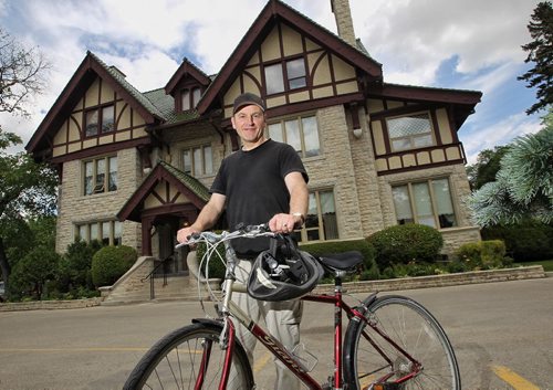 Danny Schur will be leading a bicycle tour of historically significant locations having to do with the Winnipeg Strike. The tour, Strike!Bike, is being organized by Bike Winnipeg and will take place on the anniversary of the strike this coming weekend. It will start at the old residence of James Ashdown, a strong opponent of the strike, now known as the 529 Wellington restaurant.  150616 June 16, 2015 MIKE DEAL / WINNIPEG FREE PRESS