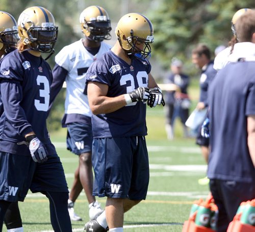 WINNIPEG BLUE BOMBERS PRACTICE - #38 Ettore Lattanzio.  BORIS MINKEVICH/WINNIPEG FREE PRESS June 17, 2015