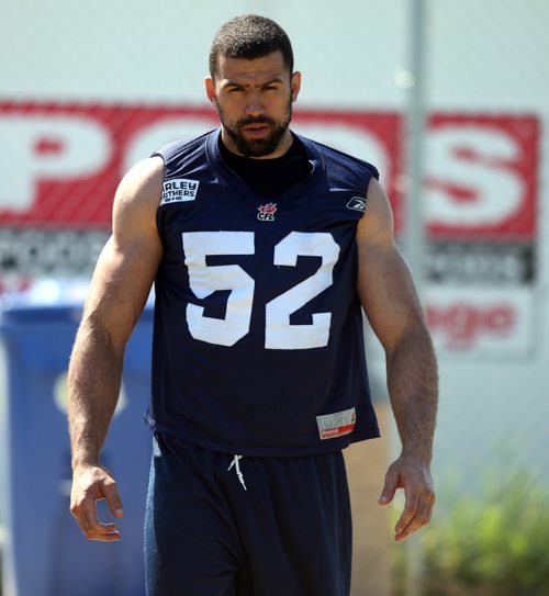 WINNIPEG BLUE BOMBERS PRACTICE - #52 Louie Richardson.  BORIS MINKEVICH/WINNIPEG FREE PRESS June 17, 2015