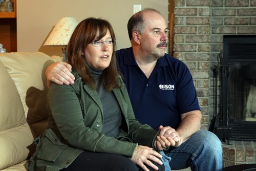 Corrine and Rob Read's son Nicholas is missing. Photo taken at their West St. Paul home.  BORIS MINKEVICH/WINNIPEG FREE PRESS June 19, 2015